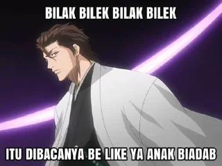😜 emoji Aizen nyatir by: @KMMINJYEONG Telegram sticker 14 of 25