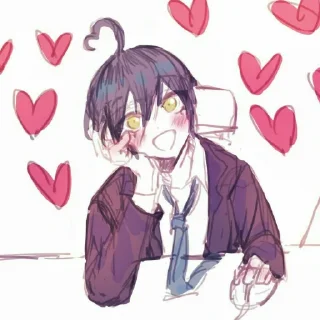 😍 emoji Pregame Shuichi Saihara Telegram sticker 14 of 50