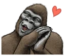 😘 emoji Gorilla gorilla @stickerscar Telegram sticker 18 of 40