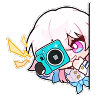 🥰 emoji 三月七  #崩坏:星穹铁道 @jinyi712 Telegram sticker 14 of 16