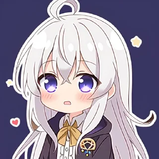 😮 emoji AI Q版伊蕾娜 Telegram sticker 11 of 14