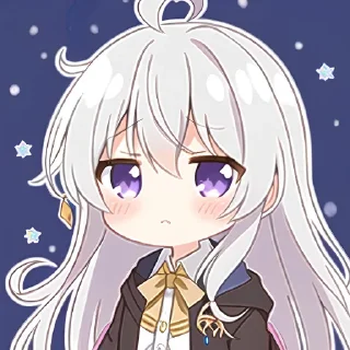 😶 emoji AI Q版伊蕾娜 Telegram sticker 14 of 14