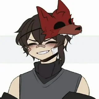 👮 emoji Michael Afton by @Fyraleen Telegram sticker 5 of 62