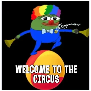 Sticker from Clown World Pepe stickers