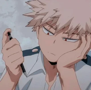 😐 emoji Bakugo - @Husbandoo Telegram sticker 21 of 60