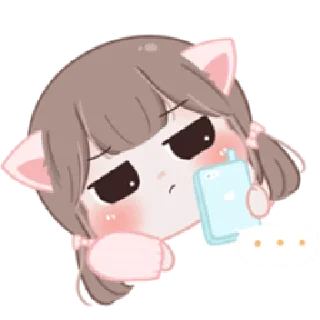 😟 emoji meow! :3 | @cutestickers4you Telegram sticker 20 of 40