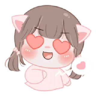 😍 emoji meow! :3 | @cutestickers4you Telegram sticker 21 of 40