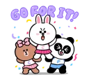 📣 emoji LINE Characters: Cute and Soft Summer Telegram sticker 17 of 25