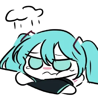 😥 emoji Miku - 藍沢 @Yuexiiia Telegram sticker 8 of 44