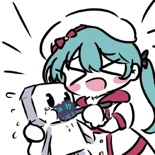 🥰 emoji Miku - 藍沢 @Yuexiiia Telegram sticker 19 of 44