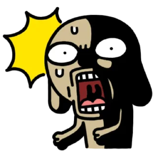 😬 emoji Hello Brown & Friends (Static). add by QLamVN Telegram sticker 20 of 67
