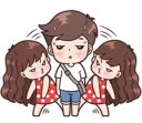 😒 emoji BOOBIB CUTE COUPLE part 2 @emmastickers Telegram sticker 7 of 120