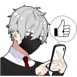 👍 emoji Silent Boy Telegram sticker 10 of 38