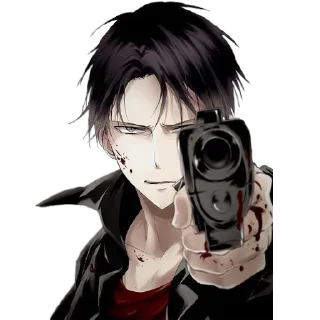⚔ emoji Levi Ackerman By @LiuAlvinas Telegram sticker 15 of 20