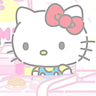 😀 emoji 𓏲࣪  hello kitty pastel! {❀- @scribbnle} Telegram sticker 9 of 12