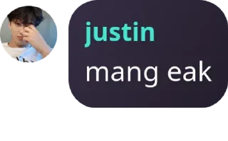 Sticker from justin