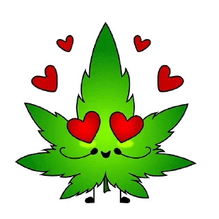 😍 emoji Mister Weed Telegram sticker 7 of 16