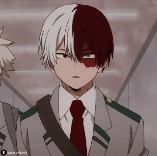 🔗 emoji @STIKERANIMEX ➖ TODOROKI SHOUTO Telegram sticker 14 of 20