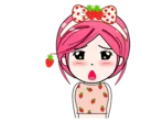 😟 emoji strawberry lady Telegram sticker 14 of 40