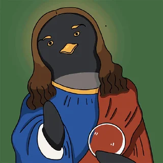 😪 emoji Penguin Art Telegram sticker 10 of 15