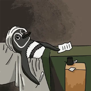 😢 emoji Penguin Art Telegram sticker 6 of 15