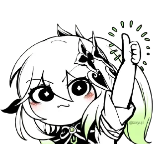 👍 emoji Nahida • @xxyuji • @Grup_Anime_Chat Telegram sticker 20 of 80