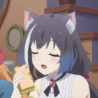 💜 emoji Kyaru Momochi @Relaynime Telegram sticker 17 of 20