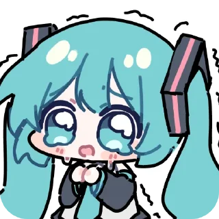 😢 emoji mikumiku @Man5say Telegram sticker 24 of 65