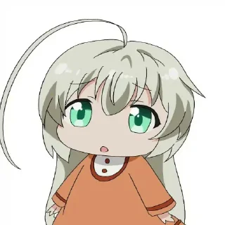 😐 emoji 這いよれ! ニャル子さん Telegram sticker 18 of 80