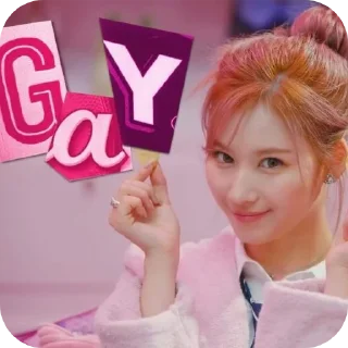 💇 emoji 💥SANA Reactions💥 ➡️@SANAI5LIF3 Telegram sticker 8 of 65
