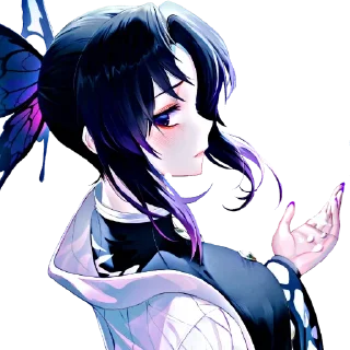 🦋 emoji @wallpaper_kid shinobu special pack  @Anime_Sticker_noob Telegram sticker 19 of 72