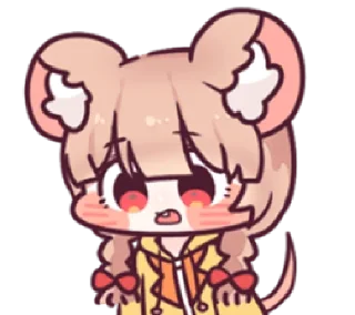 😦 emoji chu chu ratty | @cutestickers4you Telegram sticker 20 of 24