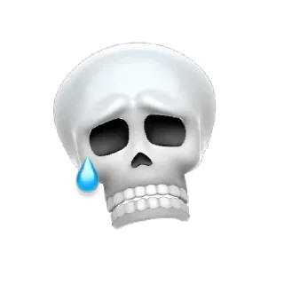 😢 emoji Skull Telegram sticker 6 of 15