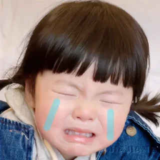 😭 emoji 小孩表情包点击 @shayudidibiaoqing Telegram sticker 20 of 28