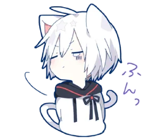 🎀 emoji Mafumafu Sticker (cat) @bistic Telegram sticker 16 of 40