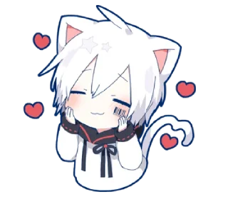 🎀 emoji Mafumafu Sticker (cat) @bistic Telegram sticker 11 of 40