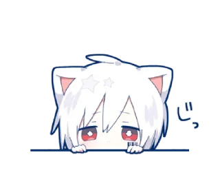 🎀 emoji Mafumafu Sticker (cat) @bistic Telegram sticker 15 of 40