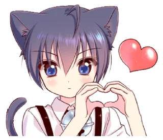 ❤️ emoji Boy of a black cat 4 @bistic Telegram sticker 7 of 40