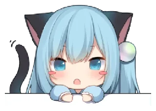 😮 emoji Animal ears sticker 2 @bistic Telegram sticker 5 of 40