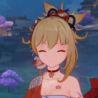 🏝️ emoji yoimiya Telegram sticker 12 of 49