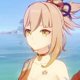 🏝️ emoji yoimiya Telegram sticker 17 of 49