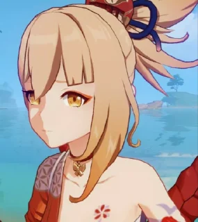 🏝️ emoji yoimiya Telegram sticker 9 of 49