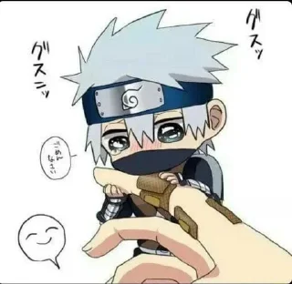 🕸 emoji Kakashi Hatake᭄𖣘 @Kamado_slayer Telegram sticker 8 of 54