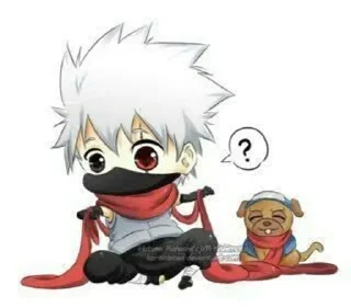 🕸 emoji Kakashi Hatake᭄𖣘 @Kamado_slayer Telegram sticker 9 of 54