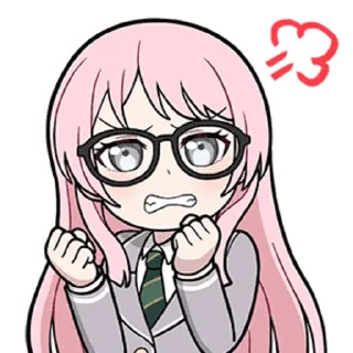 😰 emoji 粉毛阿农1 @zhaxia_cn Telegram sticker 14 of 32