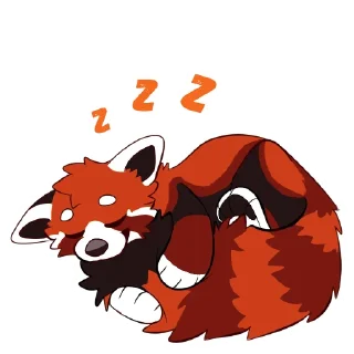 😴 emoji Lucky Red Panda Telegram sticker 10 of 50