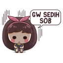 😞 emoji Cewek Aneh Telegram sticker 14 of 40