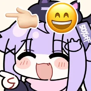 😄 emoji 猫屋敷梨梨 by.匣子 @limeSticker Telegram sticker 18 of 74