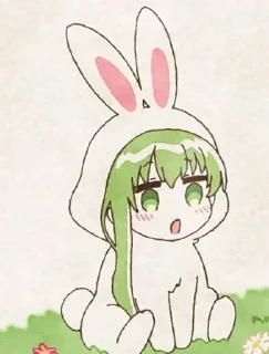 🐰 emoji 白聖女 - 藍沢 ⁶ @YueXiiia Telegram sticker 17 of 38