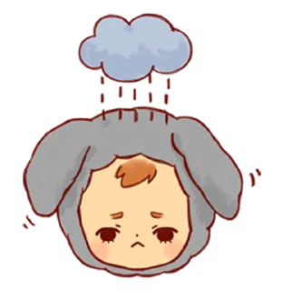 😔 emoji pettibebe | @cutestickers4you Telegram sticker 12 of 32
